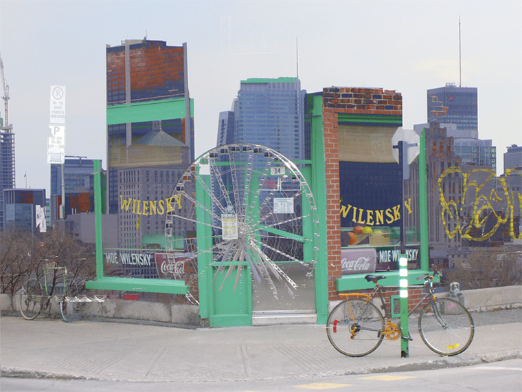 contemporary urban photo montreal street restaurant